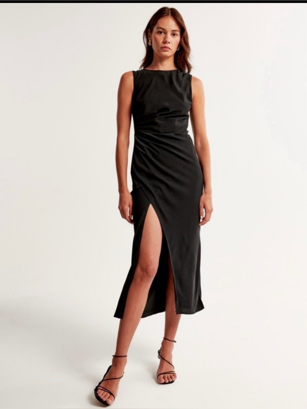 Abercrombie and Fitch black midi dress